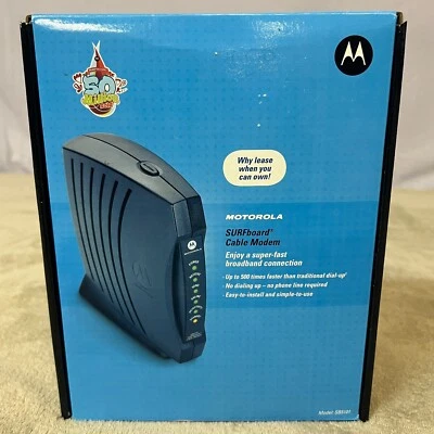 Motorola SURFboard SB5101 Cable Modem with Power Adapter & CD  [35] - Image 1 of 4