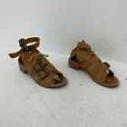 Free People Brown Leather Gladiator Sandal - Women's Size 6