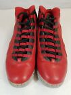 Nike Men's Air Jordan 10 705178-601 Red Round Toe Lace Up Sneaker Shoes Size 14