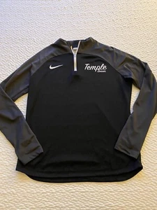 Nike Temple University Owls Soccer 1/4 Zip Pullover Warm Up Medium Team Issued - Picture 1 of 5