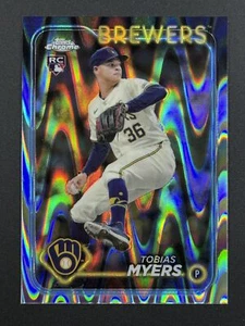 TOBIAS MYERS RC 2024 Topps Chrome Update Ray Wave Refractor #USC25 Brewers - Picture 1 of 2