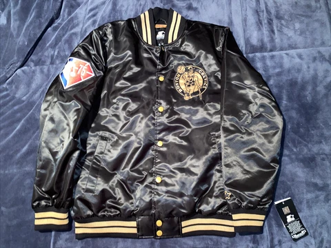 Boston Celtics NBA 75th Anniversary Starter Jacket Rakuten Limited Black Gold L Cover
