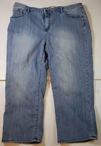 Chico's leichte Caprihose Damen 2,5 Capriblau Pin gestreift - Bild 1 von 8