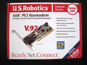 US Robotics V.92 V.90 56K ITU PCI Int Faxmodem Model USR5660A NIB - Picture 1 of 2