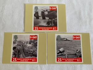 3 x D-Day WWII Royal Mail Collectable Postcards 1994 Unused/Unposted - Picture 1 of 2