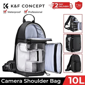 K&F Concept Pro Camera Sling Bag 10L Waterproof Shoulder Backpack for DSLR SLR - Picture 1 of 8