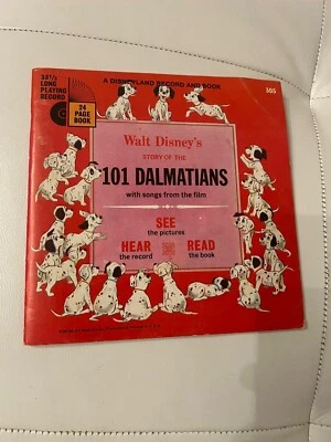 Vintage 1965 101 DALMATIONS Disneyland Disco e Livro Raro Vinil Disney - Imagem 1 de 4