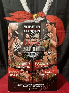 UFC Fight Night Shogun vs Sonnen Boston 21X MULTI SIGNED PROGRAM *Conor McGregor - Picture 1 of 6