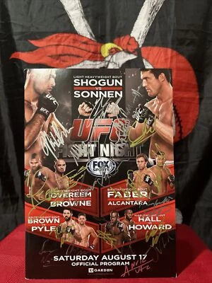 UFC Fight Night Shogun vs Sonnen Boston 21X MULTI SIGNED PROGRAM *Conor McGregor - Image 1 of 4