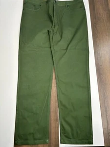 Public Denim Mens Size 44 OG Olive Green Jeans 100% Cotton - Picture 1 of 11
