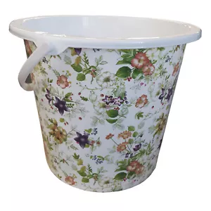 CUBO DE FLORES IMPRESO 11 LITROS CON ASA cocina caravana autocaravana - Imagen 1 de 1