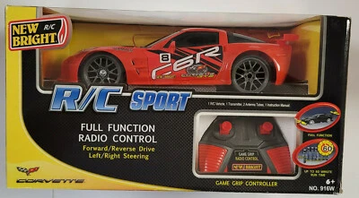 New Bright Sport 1:18 R/C Full Function Radio Control Red Corvette C6R - Image 1 of 4