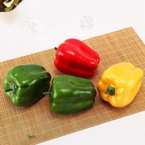 3pcs Artificial Peppers Fake Vegetables Children Teaching Props Kitchen Decors - Picture 1 of 12