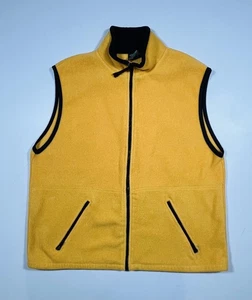 Rue21 Gilet Uomo Grande Giallo Pile Full Zip Senza Maniche Casual Outdoor Caldo - Foto 1 di 6