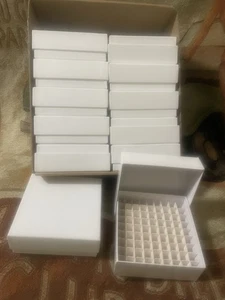 Lot of 12 Cryo Freezer 81 Vial Micro-tube Storage Boxes 5.25”x5.25”x2” NEW - Picture 1 of 6