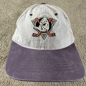 Anaheim Ducks Hat Cap Strap Back Mens Gray Purple NHL Hockey Arena Exclusive - Picture 1 of 10