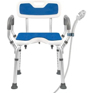 Duschstuhl Senioren höhenverstellbar Aluminium stabil bis 150kg Badestuhl mit... - Bild 1 von 10