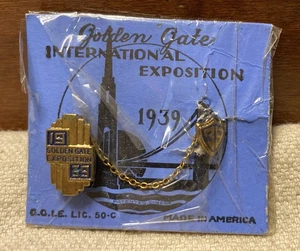 1939 San Francisco California Golden Gate Exposition Expo Pin Pinback Button-NOS - Picture 1 of 5