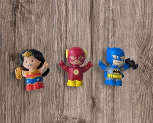 Fisher Price Little People DC Comic Super Hero Lot: Batman, Wonder Woman, Flash - Picture 1 of 3