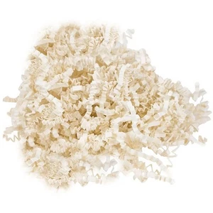 Paper Shred Filler - 1/2LB Ivory Crinkle paper filler, Crinkle Cut for Gift W... - Picture 1 of 6
