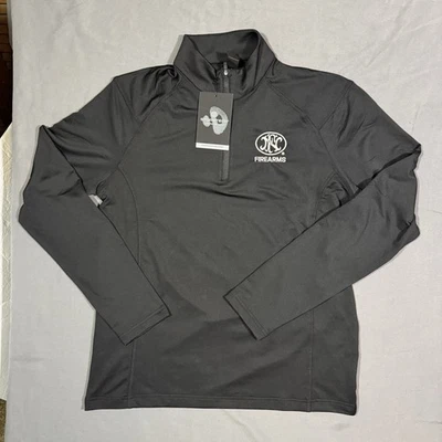 Quarter zip Firearms Logo Men’s Augusta 1/4 Zip Pullover LS Black Size Large NWT - Image 1 of 4