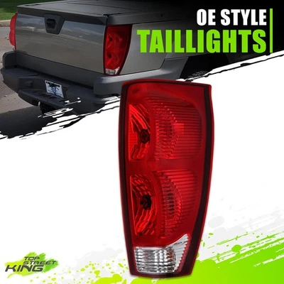 Conjunto de lanternas traseiras laterais direitas vermelhas cromadas para Chevy Avalanche 1500 2500 02-06 - Imagem 1 de 4