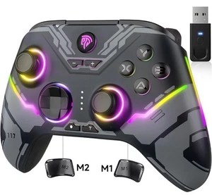 EasySMX X15 Controller PC Bluetooth Wireless Migliorato Illuminazione RGB Nero - Foto 1 di 10