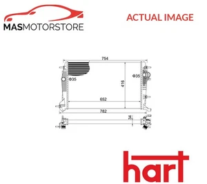 RADIADOR REFRIGERACIÓN MOTOR HART 620 208 H NUEVO OE REPUESTO - Imagen 1 de 5