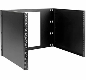 Tripp Lite 8U Wall-Mount Bracket for Small Switches, Patch Panels Hinged - Black - Photo 1/2