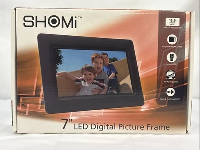 Shomi 7" Digital Picture Frame SP-704P-2 No PC Required Easy to Use - Image 1 of 4