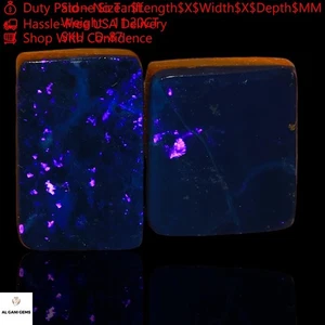 2 Pcs 11.20 Cts Doublet Opal Supply Square Cabochon 11X9X4 mm TO 12X8X4 mm - Picture 1 of 16