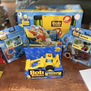 Bob The Builder Toy Lot Benny, Lofty, Push N Roll Scoop And Jackhammer Playset - Picture 1 of 8