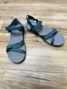 Teva Verra Teal Adjustable Strap Sandal Green Hiking Sports Size 9 Women's - Picture 1 of 10