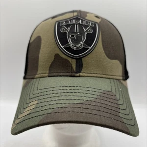 Gorra ajustada pequeña/mediana Las Vegas Raiders NFL New Era 39Thirty para hombre camuflada/negra - Imagen 1 de 8