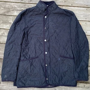 Vintage 90s Aquascutum London England Quilted Jacket Coat Size 54 Blue - Picture 1 of 6