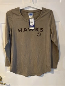 NBA Atlanta Hawks Women's Long Sleeve Tee Shirt Beige Size M - Picture 1 of 3