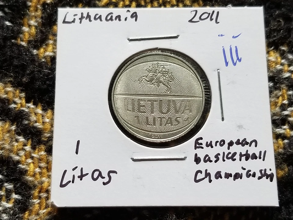 Lithuania 1 Litas 2011 Circulated - European Basketball Championship - iii - Image 1 of 2