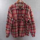 Grizzly Mountain Mens Shirt Jacket Size XXL Red Button Up Shacket Fleece Lined