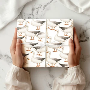 Goose Gift Wrap – Silly Goose Wrapping Paper for Watercolour Farmhouse Charm W74 - Picture 1 of 47