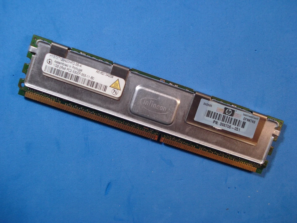 HP Genuine 1GB PC2-5300F 398706-051 DL380 G5 DL360 ML370 ML350 DL580 - Image 1 of 1