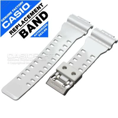 Casio White Watch Band - G-8900A-7 GA-100A-7A GR-8900A-7 GW-8900A-7 Rubber Strap - Image 1 of 2