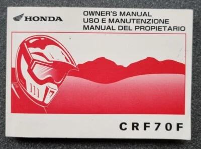 USED GENUINE HONDA CRF70F KIDS FUN/PIT BIKE OWNERS MANUAL 2005 MODEL - 37GCF610 - Image 1 of 3
