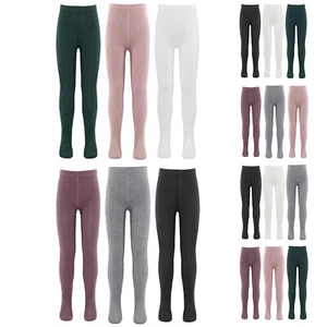 Infants Baby Girl Solid Color Tights Knit Seamless Footed Elastic Waistband - Picture 1 of 73