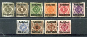 Württemberg - Nr 134 - 143 ** - KW 55 ,-- € ( 15368 ) - Picture 1 of 1