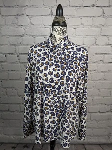 J. Crew Women's Long Sleeve Animal Print cotton Popover Top plus SIZE 3X BBIN - Picture 1 of 11