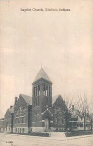 Bluffton, IN. 1900's Street View Of Baptist Church Bluffton, In. - Picture 1 of 2