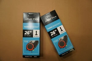 2 pack 26x1.75-2.125 Deli Thorn Resistant Bike Bicycle Inner Tubes Schrader V - Picture 1 of 1