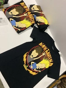 Beavis & Butthead - Rock Flames - Men's Short Sleeve Graphic T-Shirt Size Small - Picture 1 of 3