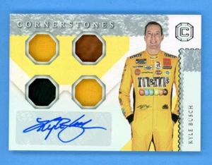 Kyle Busch Auto 2021 Panini Chronicles Piedras angulares materiales firmas - Imagen 1 de 2