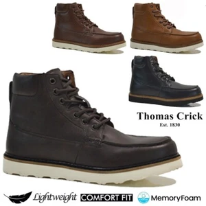 MENS MEMORY FOAM WALKING CASUAL DESERT CHELSEA HIKING ANKLE WORK LACE BOOTS SIZE - Picture 1 of 36